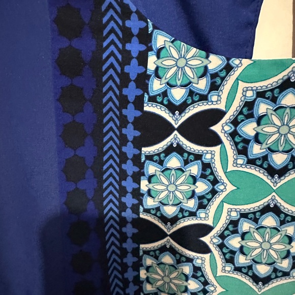 Banana Republic Factory Blue Medallion Shift Dress - Picture 2 of 8